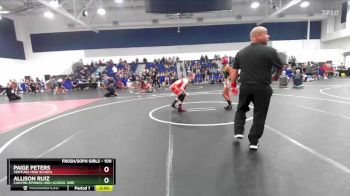 100 lbs Quarterfinal - Allison Ruiz, Canyon Springs High School Wre vs Paige Peters, Ventura High School