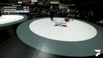 95 lbs Nevaeh Dhaliwal, CVWA - Central Valley Wrestling Association vs Aaliyah Kemplin, SJWA - San Joaquin Wrestling Association