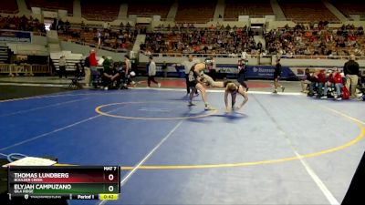 D1-132 lbs Cons. Round 1 - Elyjah Campuzano, Gila Ridge vs Thomas Lundberg, Boulder Creek