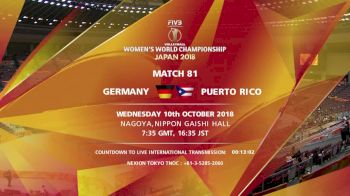 GER vs PUR | 2018 FIVB Womens World Championships
