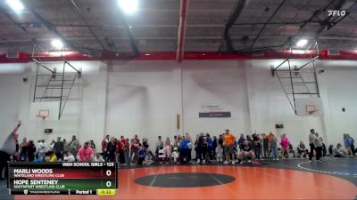 125 lbs Quarterfinal - Marli Woods, Whiteland Wrestling Club vs Hope Senteney, Southport Wrestling Club