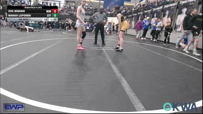 117 lbs Quarterfinal - Zoe Jenkins, Midwest City Bombers Youth Wrestling Club vs Marah Lofgren, Standfast