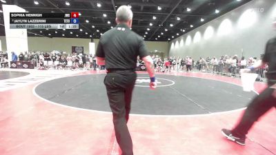 115 lbs Cons. Sub-semis - Sophia Hennigh, Juggernaut Wrestling Club vs Jaylyn Lazzerini, Team Tulsa