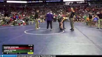 2 lbs Quarterfinal - Logan Peyton, West Delaware vs Hunter Worthen, Union, La Porte City