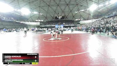 4A 113 lbs Quarterfinal - Ahmad Banishamsa, Lake Stevens vs Zaiden Gonzalez, Sunnyside