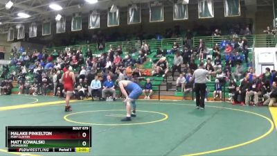 190 lbs Quarterfinal - Matt Kowalski, Springboro vs Malakii Pinkelton, Port Clinton