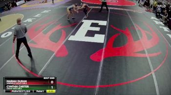 Cons. Round 2 - Mariah Duran, Sandhills Valley Girls vs Cynthia Carter, Logan View Girls