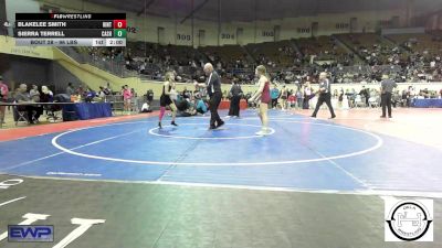 96 lbs Round Of 16 - Blakelee Smith, Hinton Comets vs Sierra Terrell, Cashion