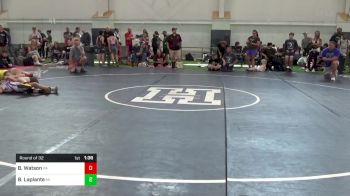 90-S lbs Round Of 32 - Brady Watson, PA vs Brady Laplante, MI