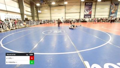 160 lbs Round Of 64 - Jack Lilly, CT vs Brayden Hibbitts, NC