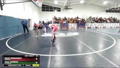 132 lbs Champ. Round 3 - Adam Hernandez, Hueneme vs Issac Barriga, El Capitan