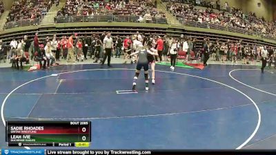 105 lbs Round 1 - Sadie Rhoades, Uintah Wrestling vs Leah Ivie, Duchesne Eagles