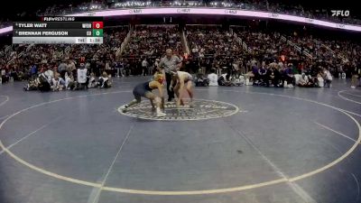 4A 126 lbs Quarterfinal - Tyler Watt, Wake Forest vs Brennan Ferguson, Cuthbertson High School