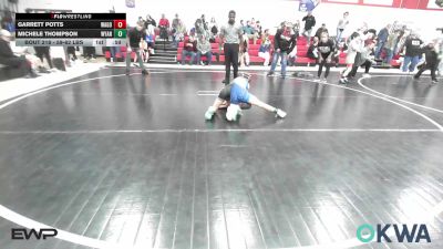 59-62 lbs Rr Rnd 2 - Garrett Potts, Wagoner Takedown Club vs Michele Thompson, Wyandotte Youth Wrestling