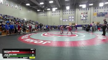 165 lbs Champ. Round 2 - Nathan Freeman, Franklin vs Jack Wolaver, St. George