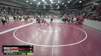 150 lbs Cons. Round 2 - Hunter Crabtree, Gibson Southern vs Brodey Daffron, Pike Central