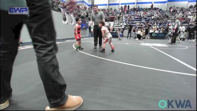 52 lbs Round Of 16 - Asher Fanshier, Clinton Youth Wrestling vs Samheer Taylor, Geary Youth Wrestling