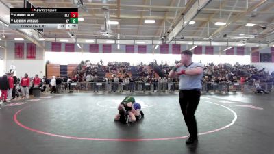120 lbs Consi Of 8 #1 - Jonah Roy, Boston Latin vs Loden Wells, King Philip