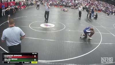 4A 144 lbs Cons. Round 1 - D`vontre Simmons, Hilton Head vs Dillon Seman, May River