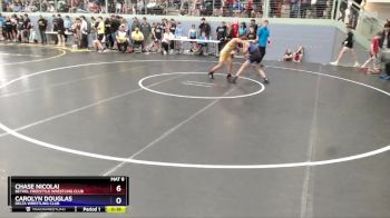 108 lbs Cons. Round 3 - Chase Nicolai, Bethel Freestyle Wrestling Club vs Carolyn Douglas, Delta Wrestling Club