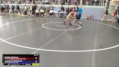 108 lbs Cons. Round 3 - Chase Nicolai, Bethel Freestyle Wrestling Club vs Carolyn Douglas, Delta Wrestling Club