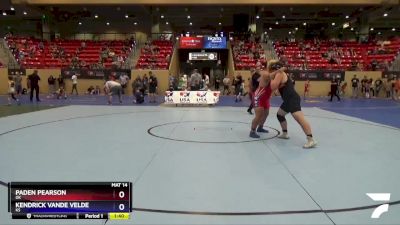 250 lbs Round 1 - Kendrick Vande Velde, KS vs Paden Pearson, OK