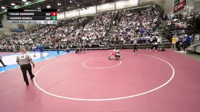 3A 113 lbs Cons. Round 3 - Kooper Nowell, Canyon View vs Chase Sorensen, North Sanpete