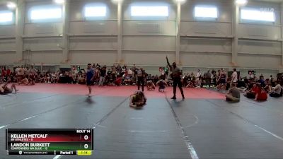 88 lbs Round 4 (8 Team) - Landon Burkett, Contenders WA Blue vs Kellen Metcalf, 84 Athletes