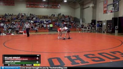 141 lbs Semifinal - Ryland Wright, Neosho County Community College vs Trenton Grant, Cowley College