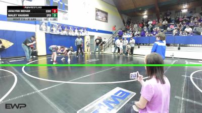 91 lbs Rr Rnd 2 - Avalynn Mehan, Cotton County Wrestling Club vs Maley Vaughn, Sperry Wrestling Club