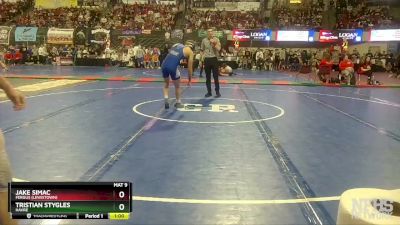 A - 145 lbs Cons. Round 1 - Jake Simac, Fergus (Lewistown) vs Tristian Stygles, Havre