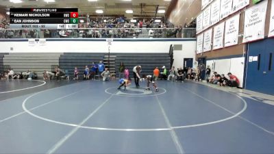 62 lbs Champ. Round 1 - Kemari Nicholson, Hawk Wrestling Club vs Ean Johnson, Cougar Wrestling Club