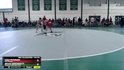 140-154 lbs Round 5 - Cole Peterson, Unattached vs Bryan DeBenedetti, Oswego Wrestling Club