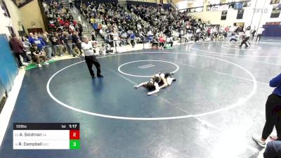 133 lbs Round Of 32 - Adam Seidman, Germantown Academy vs Ryder Campbell, Bethlehem Catholic