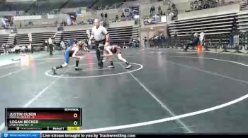 85 lbs Semis & 1st Wrestleback (8 Team) - Logan Becker, LPGE/B Wolves vs Justin Olson, Staples-Motley