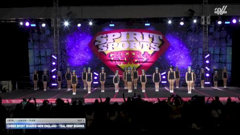 Cheer Sport Sharks-New England - Teal Reef Sharks [2025 L1 Junior - Flex Day 1] 2025 Spirit Sports Worcester Nationals