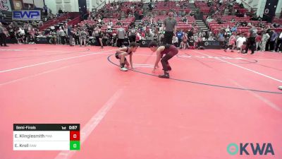 55 lbs Semifinal - Easton Klinglesmith, Perry Wrestling Academy vs Elijah Kroll, Raw Wrestling Club