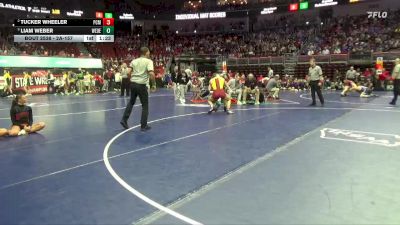 2A-157 lbs Semifinal - Liam Weber, West Delaware, Manchester vs Tucker Wheeler, PCM, Monroe