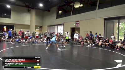 125 lbs Quarters & Wb (16 Team) - Logan Christopher, Alabama Elite Black vs Kameron Dotson, RWA