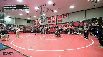 165 lbs Quarterfinal - Damarius Moton, McAlester vs Dredyn Spencer, Muskogee