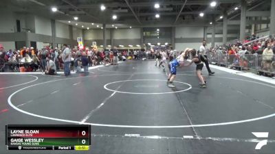 130 lbs Semifinal - Gaige Wessley, Kansas Young Guns vs Layne Sloan, Lawrence Elite