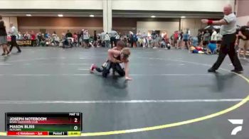 82 lbs Cons. Semi - Mason Bliss, Outlaws vs Joseph Noteboom, Bison Takedown Club