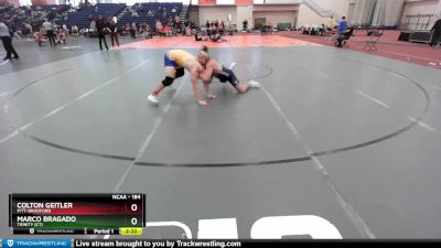 184 lbs Quarterfinal - Colton Geitler, Pitt-Bradford vs Marco Bragado, Trinity (CT)