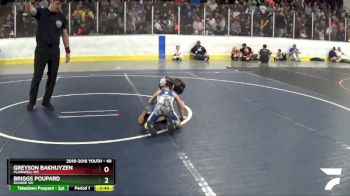 40 lbs Champ. Round 1 - Briggs Poupard, Dundee WC vs Greyson Bakhuyzen, Plainwell WC