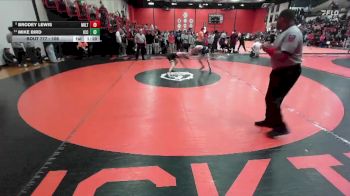 106 lbs Cons. Round 5 - Brodey Lewis, MILTON (WI) vs Mike Bird, Elmhusrt (IC CATHOLIC)