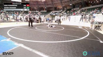 40 lbs Round Of 16 - Zeke Fitzsimmons, Team Tulsa Wrestling Club vs Kohen Crowder, Checotah Matcats