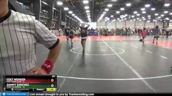 80 lbs Round 3 (6 Team) - Sammy Sanchez, Team California vs Colt Wenger, East Coast Elite