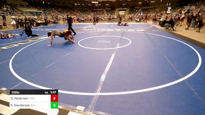 126 lbs Quarterfinal - Diesel Pedersen, Team Tulsa Wrestling Club vs Konner Sanderson, Tulsa Blue T Panthers