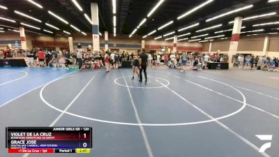 120 lbs Semifinal - Violet De La Cruz, Boneyard Wrestling Academy vs Grace Jose, Southlake Carroll High School Wrestling