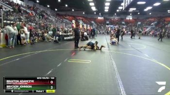 130 lbs Cons. Round 2 - Brycson Johnson, Capital City WC vs Braxton Adamczyk, Leslie Youth Wrestling